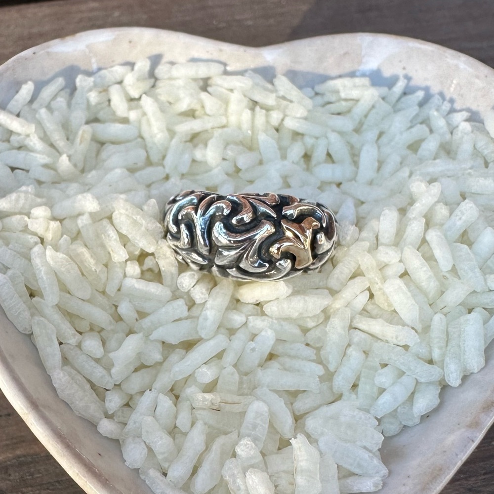 Jose Balli- Retired Fleur de Lis Beaucoup two-tone ring